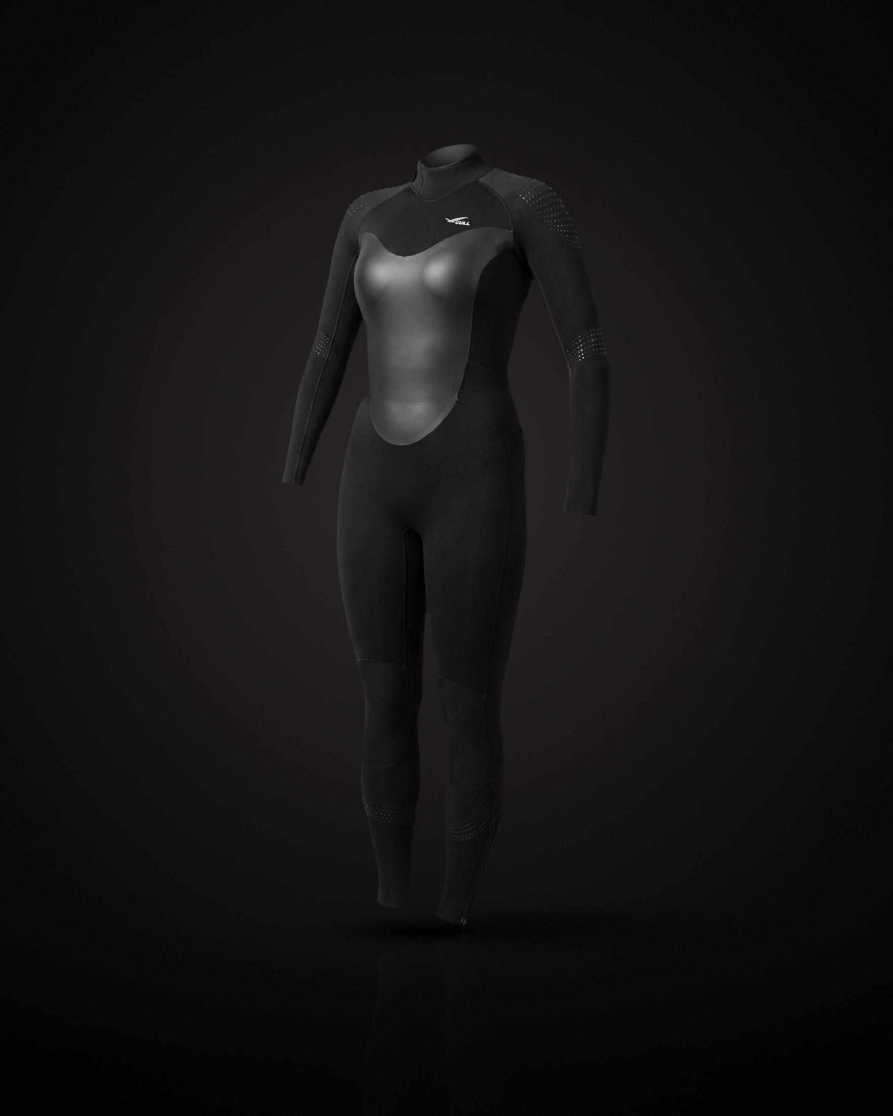 GULL 3mm Full Suit Women's in Black (Black Edition), front view
