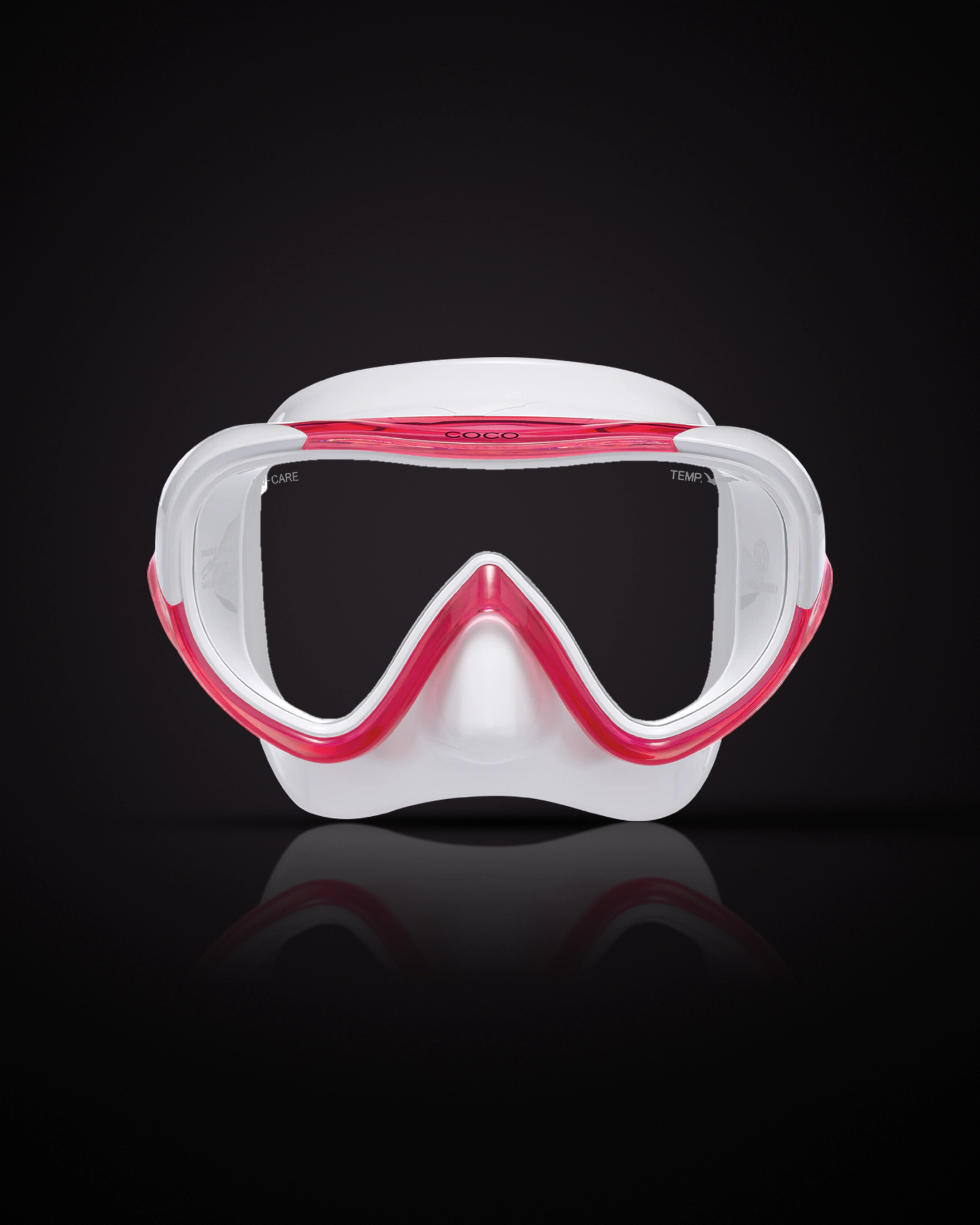 GULL COCO in Clear Ichigo, white silicone, front view