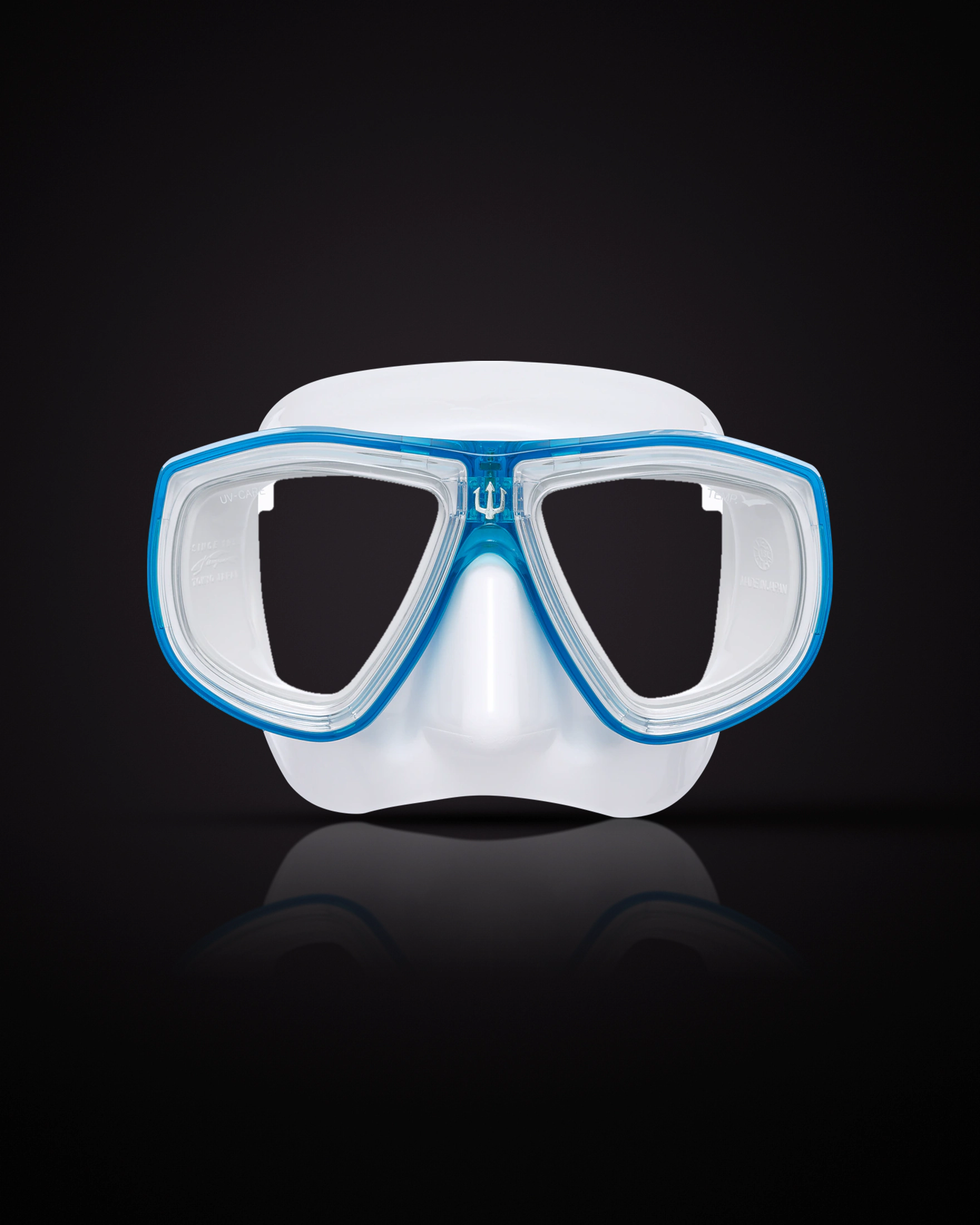 GULL LANZE สี Clear Hawaiian Blue ซิลิโคนขาว มุมหน้าตรง