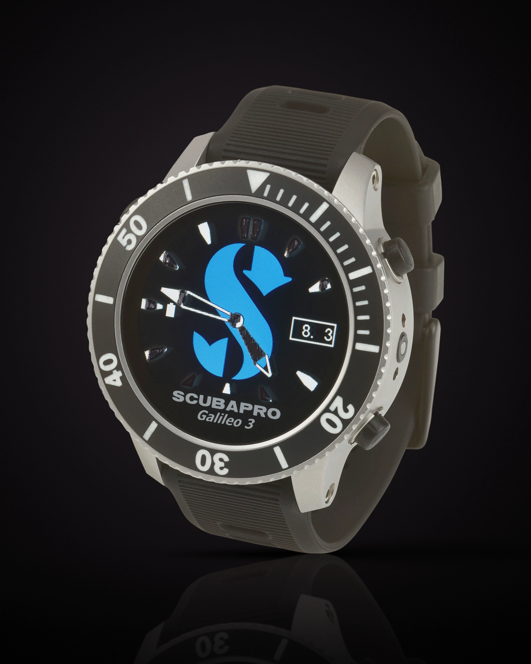 SCUBAPRO Galileo 3 (G3) ด้านหน้า เห็นหน้าจอ